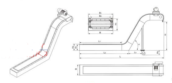 數控加工中心排屑器1
